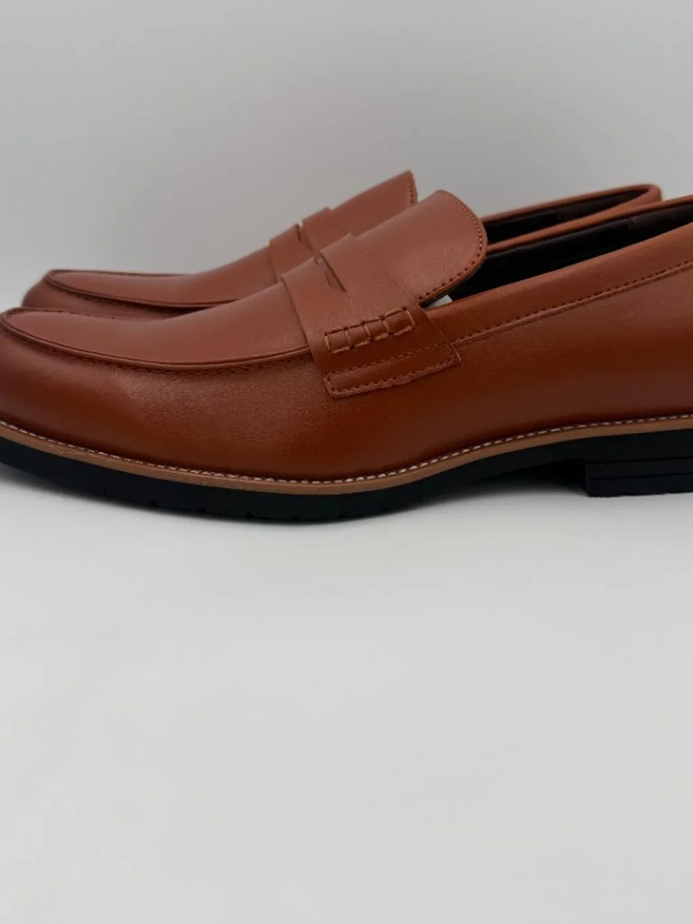Bruno Marc Mens Brown Leather Penny Loafers Size 10 SBLS2339M New Box